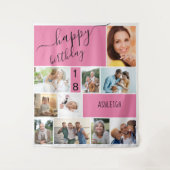 Jedes Alter von 10 Jahren FotoCollage Personalisie Wandteppich (Vorderseite)