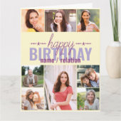 Jedes Alter von 8 Jahren Foto Collage Personalisie Karte (Vorderseite)