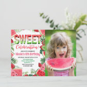 JEDES ALTER - Watermelon Geburtstag Einladung (Stehend Vorderseite)