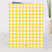 Jedes Alter weiblich gelb 7 Foto Collage Geburtsta Karte (Rückseite)