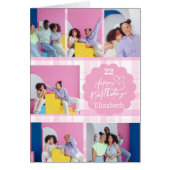 Jedes Alter weiblich rosa 7 Foto Collage Geburtsta (Vorne)