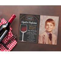JEDES ALTER Wein Erwachsene Geburtstag Foto Einlad