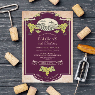 JEDES ALTER - Weinetikett Geburtstagsempfehlung Einladung