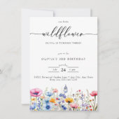 Jedes Alter | Wildblume Geburtstag Einladung (Vorderseite)