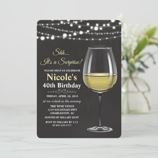 JEDES ALTER - Wine String Lights - Einladung zum G (Stehend Vorderseite)