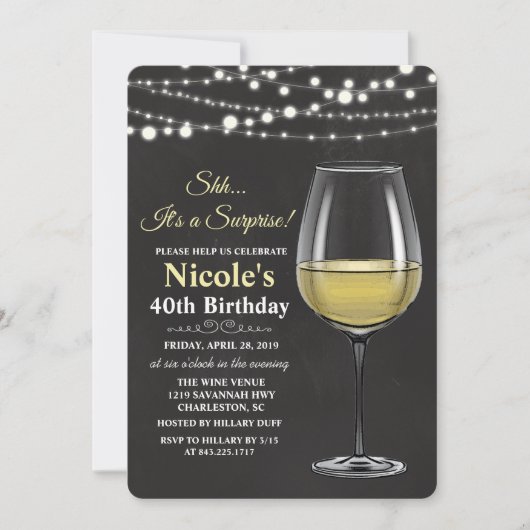 JEDES ALTER - Wine String Lights - Einladung zum G (Vorderseite)