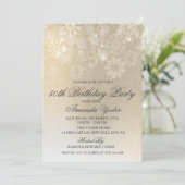 JEDES ALTER - Winterschneeflocke Einladung zum Geb (Stehend Vorderseite)