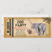 JEDES ALTER - Zoo Jungle Party Einladung zum Gebur (Vorderseite)