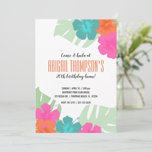 JEDES ALTERSJAHRESPARTY EINLADUNG (Stehend Vorderseite)