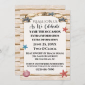 Jedes Anlasses Beach Einladung Version 3 (Vorne/Hinten)