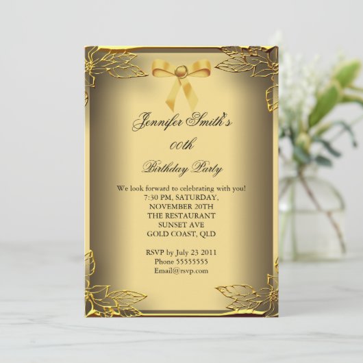 Jedes Anlasses Elite Elegantes Party Einladung (Stehend Vorderseite)