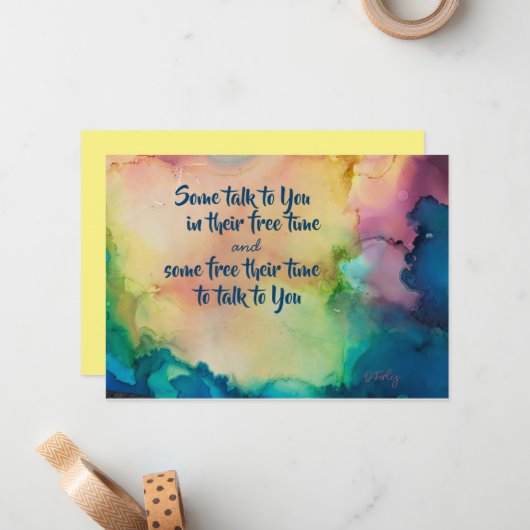 Jedes Anlasses Notecard Mitteilungskarte (Vorderseite/Rückseite Beispiel)