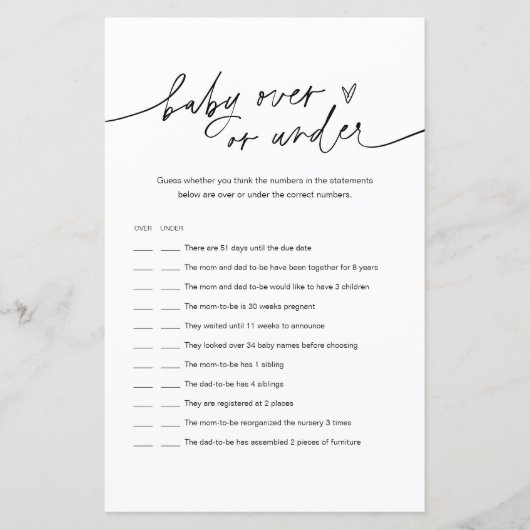 JEDES Baby über oder unter Babydusche (Vorderseite)