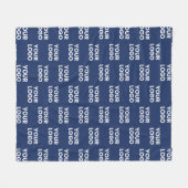 Jedes Bild oder Firmenlogo editierbar dunkles Navy Fleecedecke (Vorderseite (Horizontal))