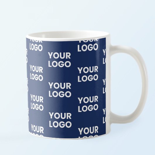 Jedes Bild oder Firmenlogo editierbar dunkles Navy Kaffeetasse