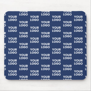 Jedes Bild oder Firmenlogo editierbar dunkles Navy Mousepad