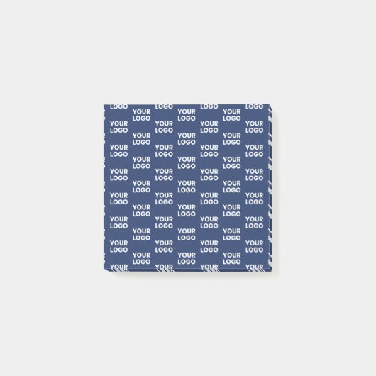 Jedes Bild oder Firmenlogo editierbar dunkles Navy Post-it Klebezettel (Vorderseite)