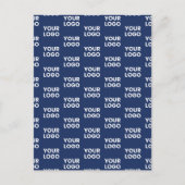 Jedes Bild oder Firmenlogo editierbar dunkles Navy Postkarte (Vorderseite)
