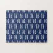 Jedes Bild oder Firmenlogo editierbar dunkles Navy Puzzle (Horizontal)