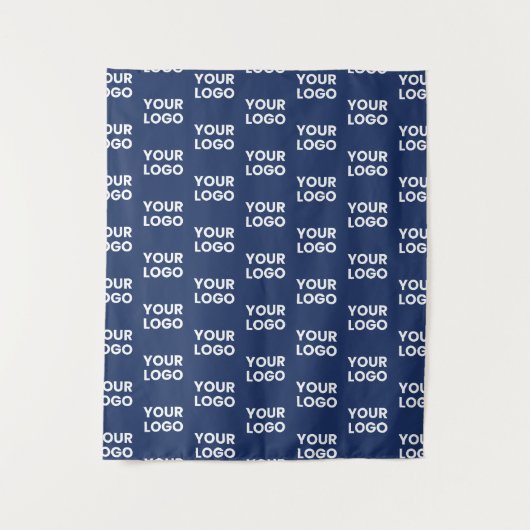 Jedes Bild oder Firmenlogo editierbar dunkles Navy Wandteppich (Vorderseite)