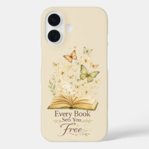 Jedes Buch befreit dich   Schmetterling für Buchli iPhone 16 Hülle