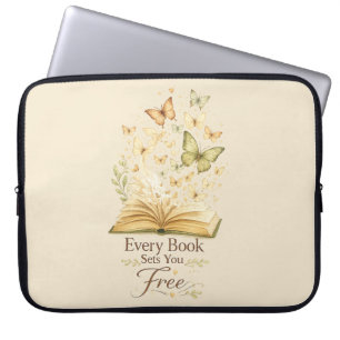 Jedes Buch befreit dich Schmetterling für Buchli Laptopschutzhülle