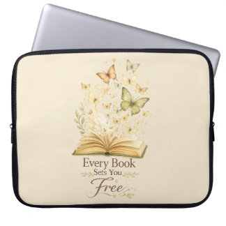 Jedes Buch befreit dich | Schmetterling für Buchli Laptopschutzhülle