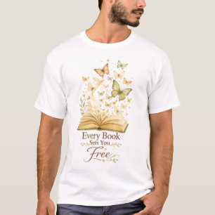 Jedes Buch befreit dich Schmetterling für Buchli T-Shirt