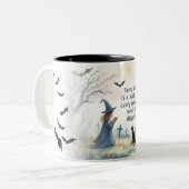 Jedes Buch ist ein Zauberschläger Zweifarbige Tasse (Vorderseite Links)