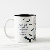 Jedes Buch ist ein Zauberspruch Zweifarbige Tasse (Links)