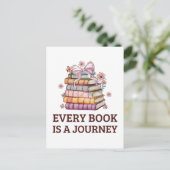 Jedes Buch ist eine Reise | Geschenk für Englischl Postkarte (Stehend Vorderseite)