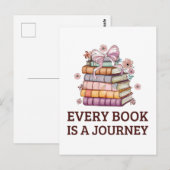Jedes Buch ist eine Reise | Geschenk für Englischl Postkarte (Vorne/Hinten)