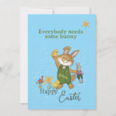 Jedes Bunny Welcome Osterfest Foto Feiertagskarte (Rückseite)