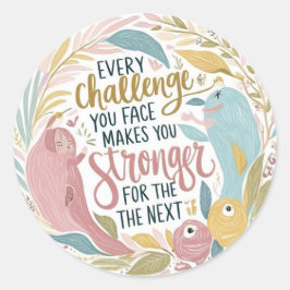 Jedes Challenge-Aufkleber Runder Aufkleber