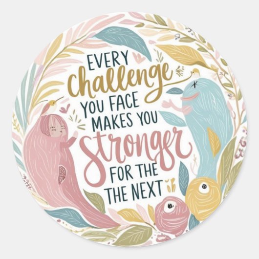 Jedes Challenge-Aufkleber Runder Aufkleber (Vorderseite)