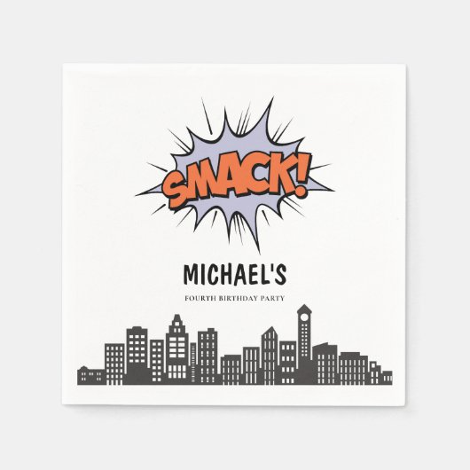 Jedes Comic jedes Alters bucht Superhelden zum Geb Serviette (Vorderseite)