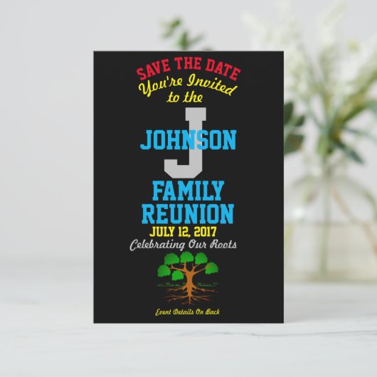 Jedes Datum, an dem die Wiedersehen eines Namens s Save The Date (Stehend Vorderseite)