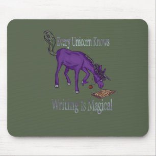Jedes Einhorn weiß, dass Schrift magisch ist Mousepad