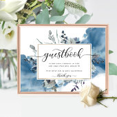 Jedes Ereignis, Blue Watercolor, Gästebuchssegment Poster