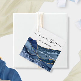 Jedes Ereignis, elegante Blue Agate und Gold Fevor Geschenkanhänger