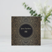 Jedes Ereignis Elegante Gold Mandala Save The Date (Stehend Vorderseite)