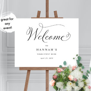 Jedes Ereignis, elegante Kalligrafie Begrüßungszei Poster