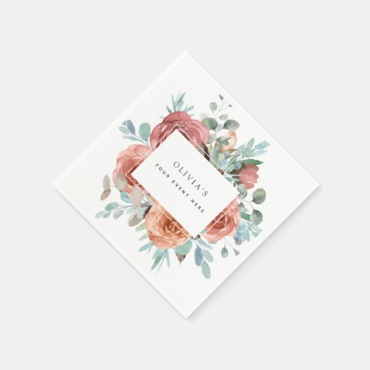 Jedes Ereignis, eleganter ätherischer Blush Peach  Serviette (Ecke)