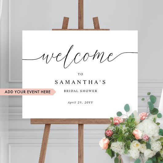 Jedes Ereignis, elegantes Script Begrüßungszeichen Poster