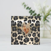 Jedes Ereignis Elegantes Tierkaramelll Creme Black Einladung (Stehend Vorderseite)