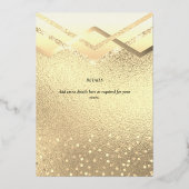 JEDES EREIGNIS Gold Foil Formal Event Dinner Lunch Folieneinladung (Rückseite)