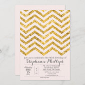 JEDES EREIGNIS - Goldener Glitzer Einladung (Vorne/Hinten)