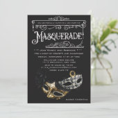 JEDES EREIGNIS - Maskierte Party Einladung (Stehend Vorderseite)