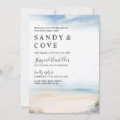 JEDES EREIGNIS Minimal Beach Watercolor Einladung (Vorderseite)