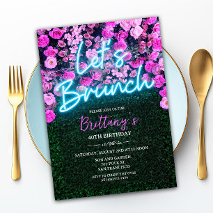 JEDES EREIGNIS - Neon Brunch Florale Einladung